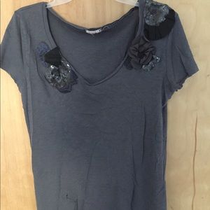 J. Crew V-Neck with Sequin Details